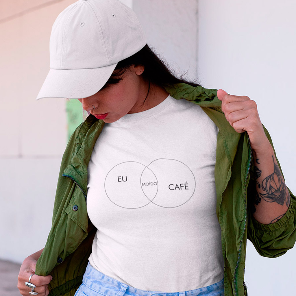 Nome do produto: Baby Look Moído Igual Café - White