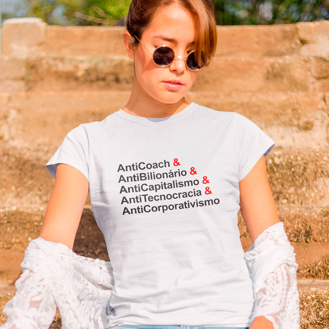 Nome do produto: Baby Look AntiCapitalismo - White