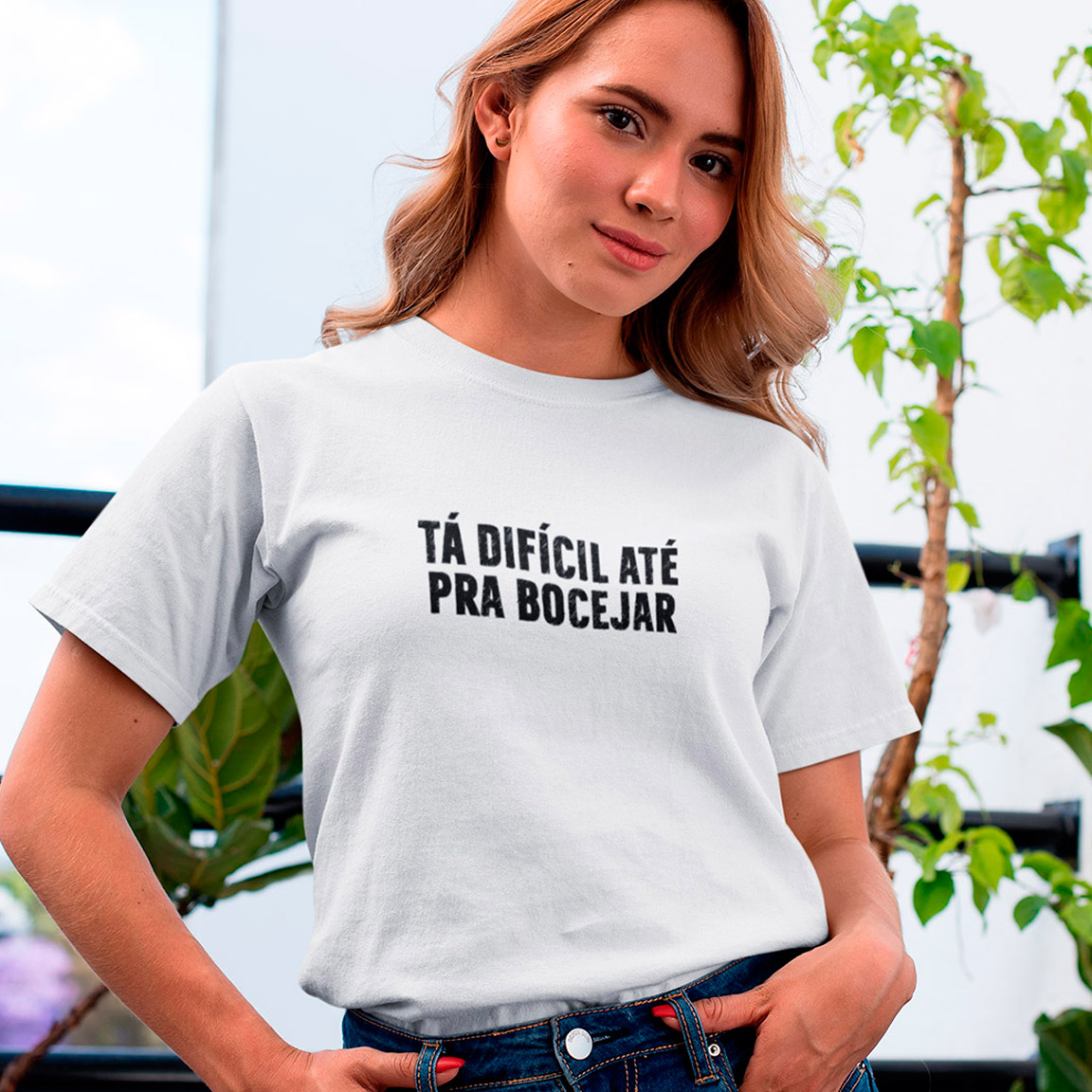 Nome do produto: Baby Look Difícil Bocejar - White