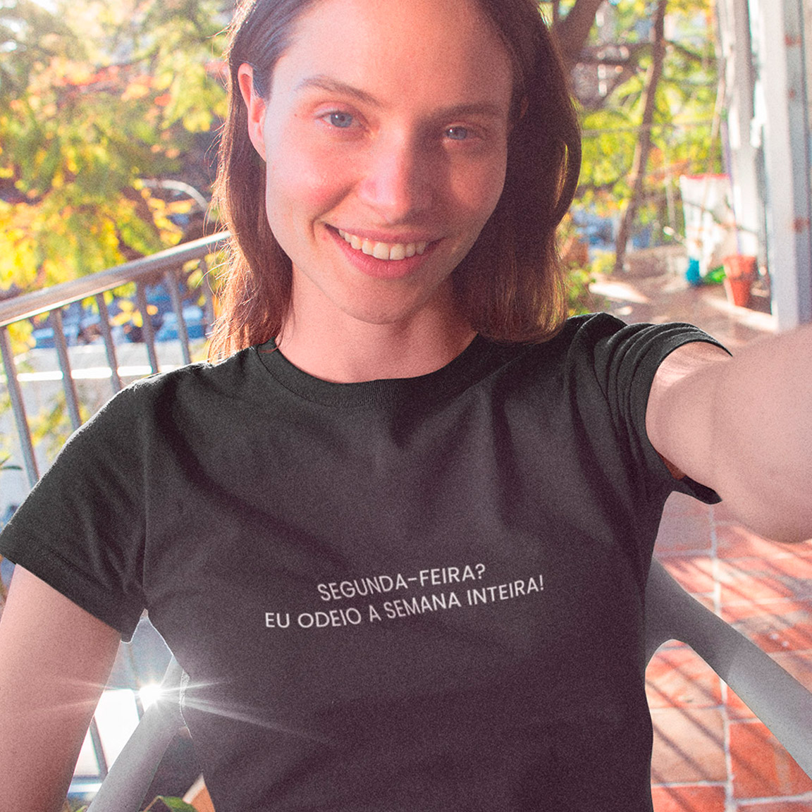 Nome do produto: Baby Look Odeio A Semana Inteira - Black