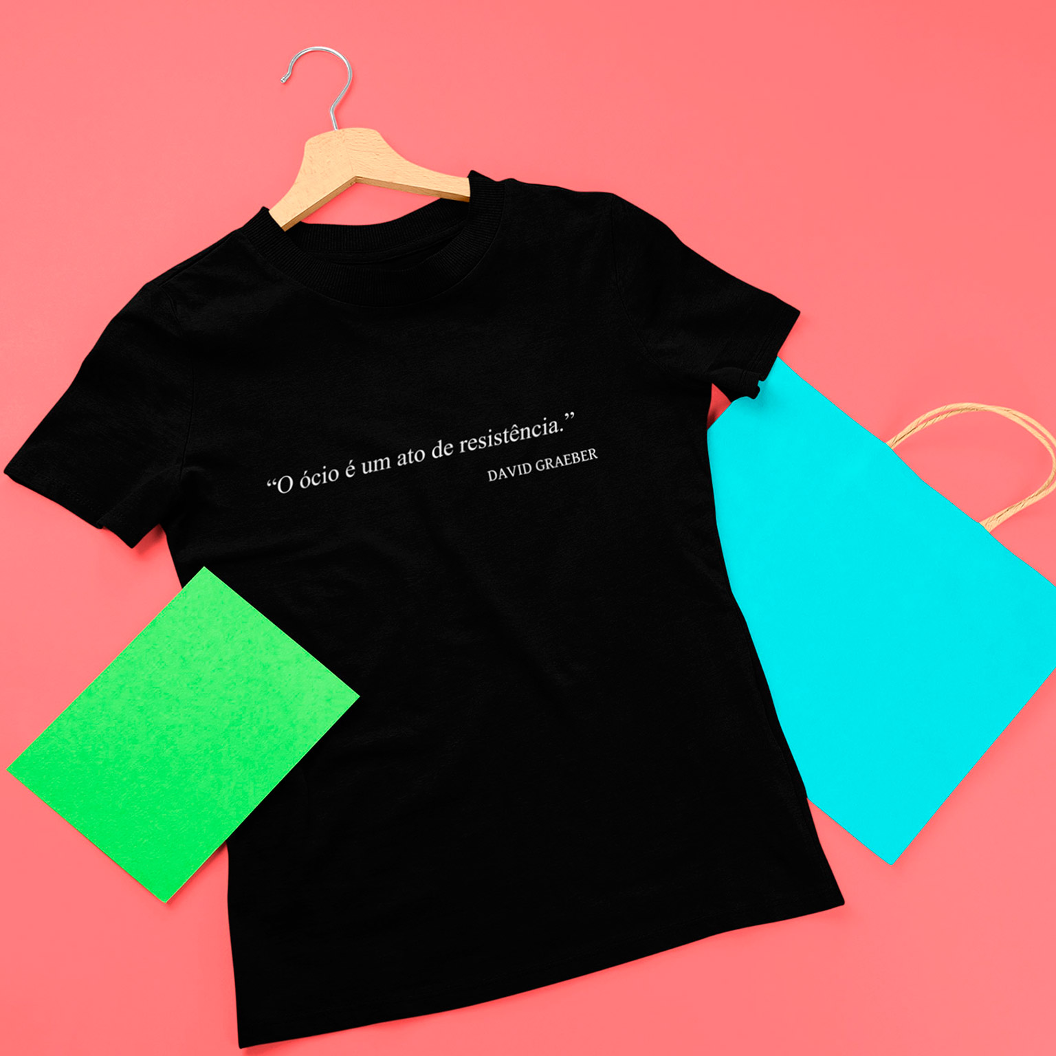 Nome do produto: Baby Look Ócio É Resistência - Black