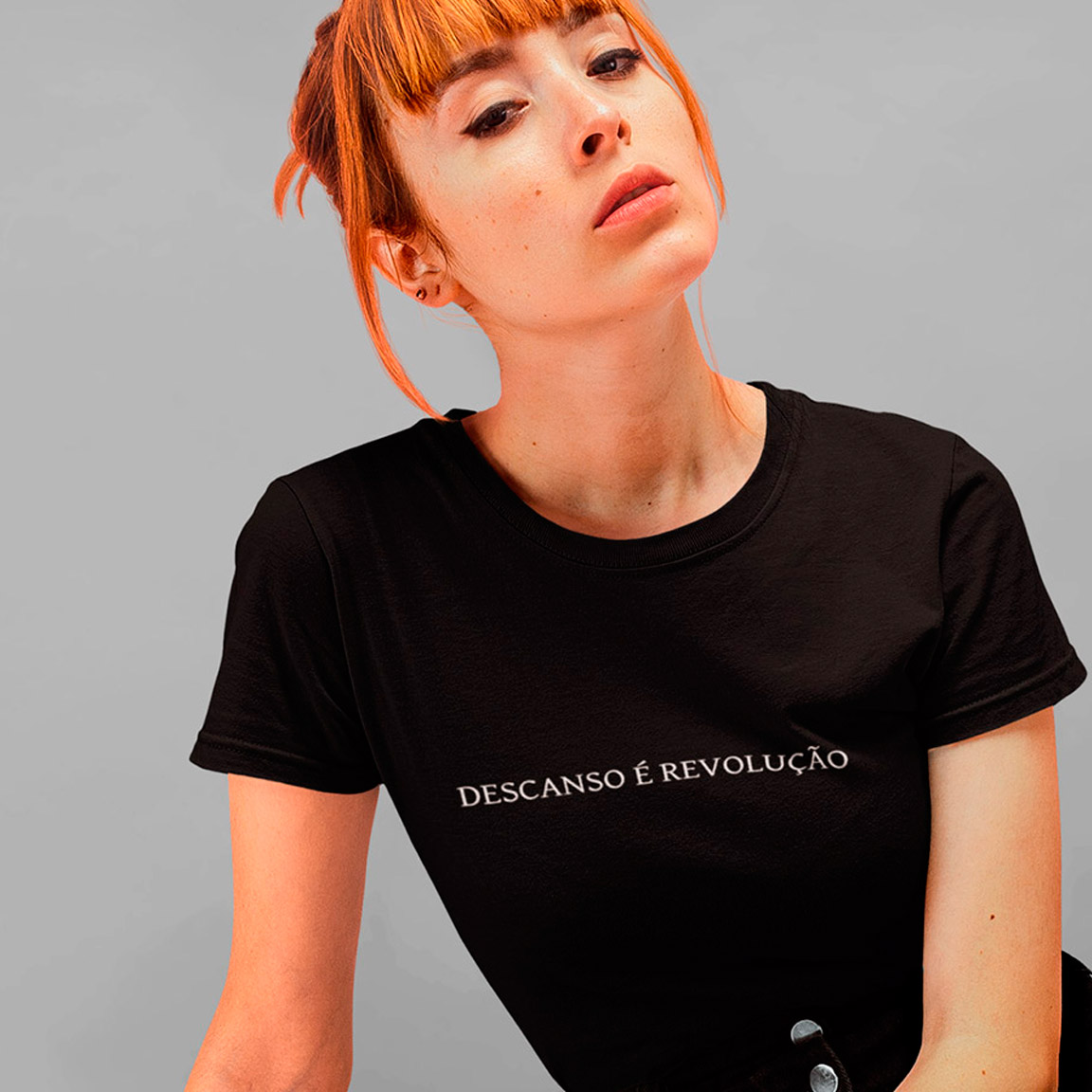 Nome do produto: Baby Look Descanso É Revolução - Black