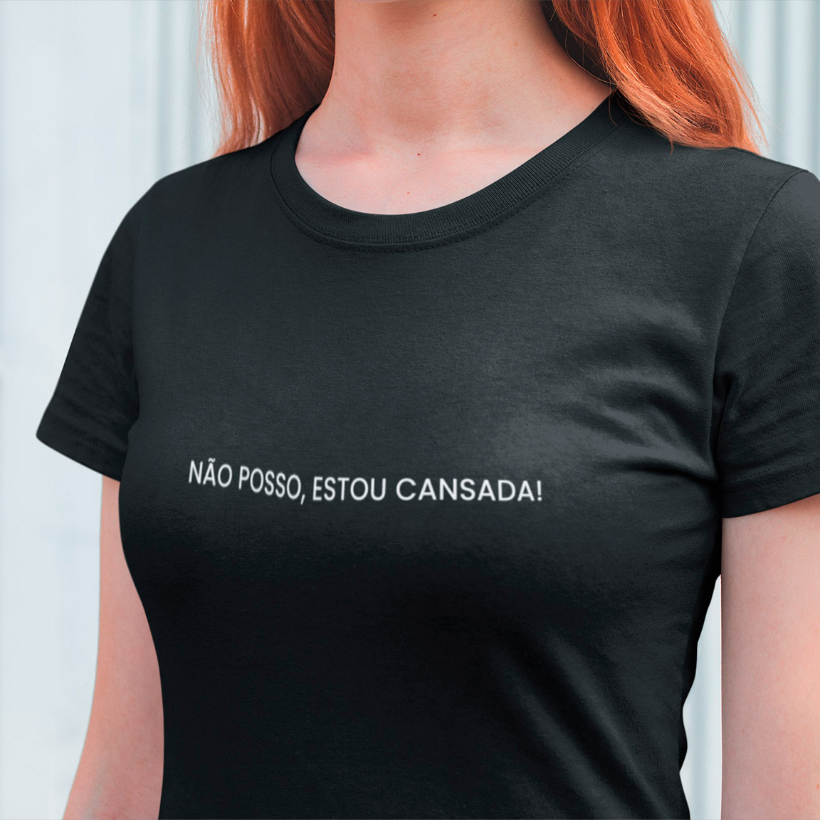 Nome do produto: Baby Look Não Posso Estou Cansada - Black