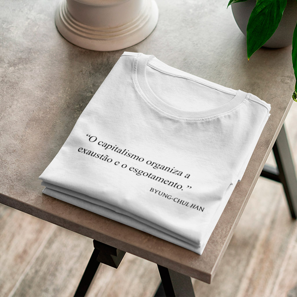 Nome do produto: T-Shirt Exaustão E Esgotamento - White