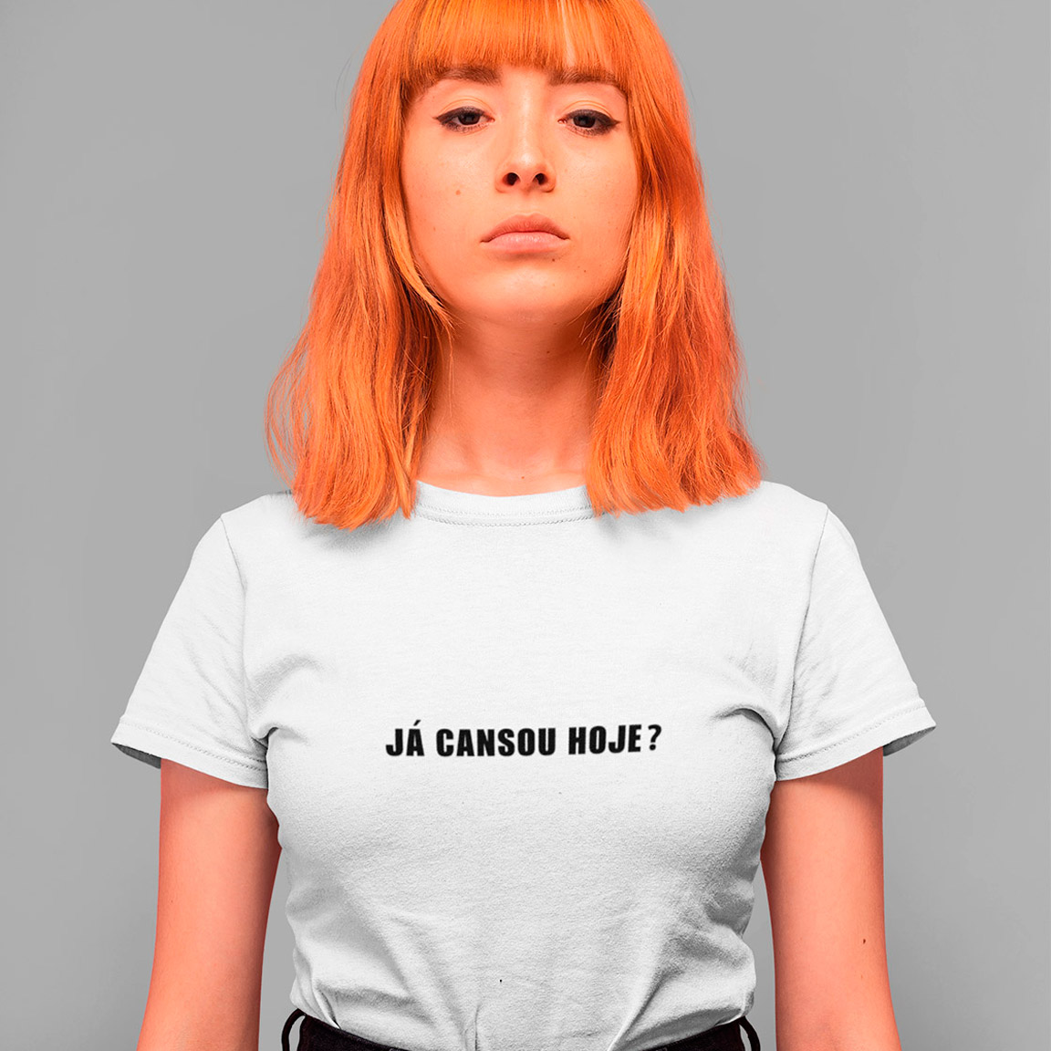 Nome do produto: Baby Look Já Cansou Hoje? - White