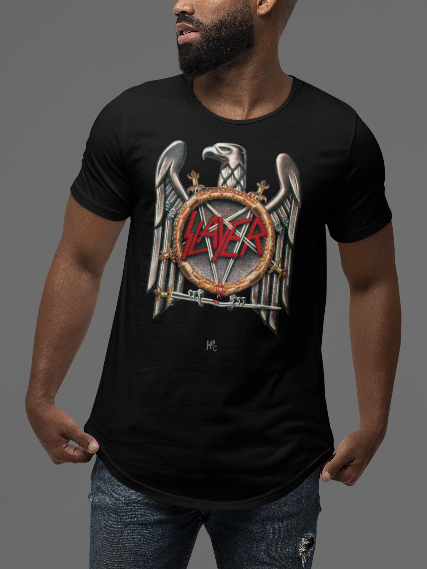 Nome do produto: CAMISETA BANDA - SLAYER EAGLE LOGO