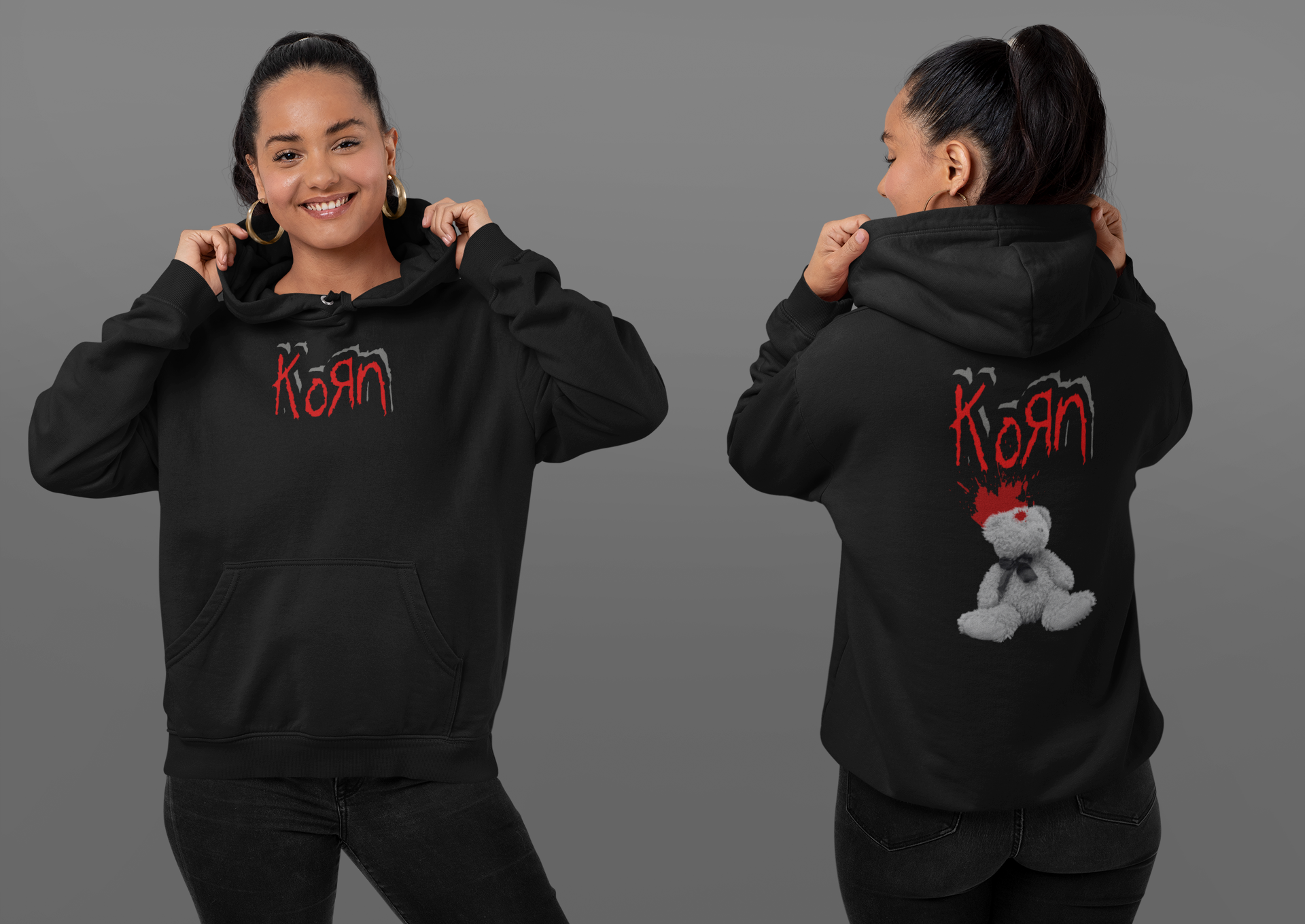 Nome do produto: CASACO MOLETOM CANGURU - KORN BEAR