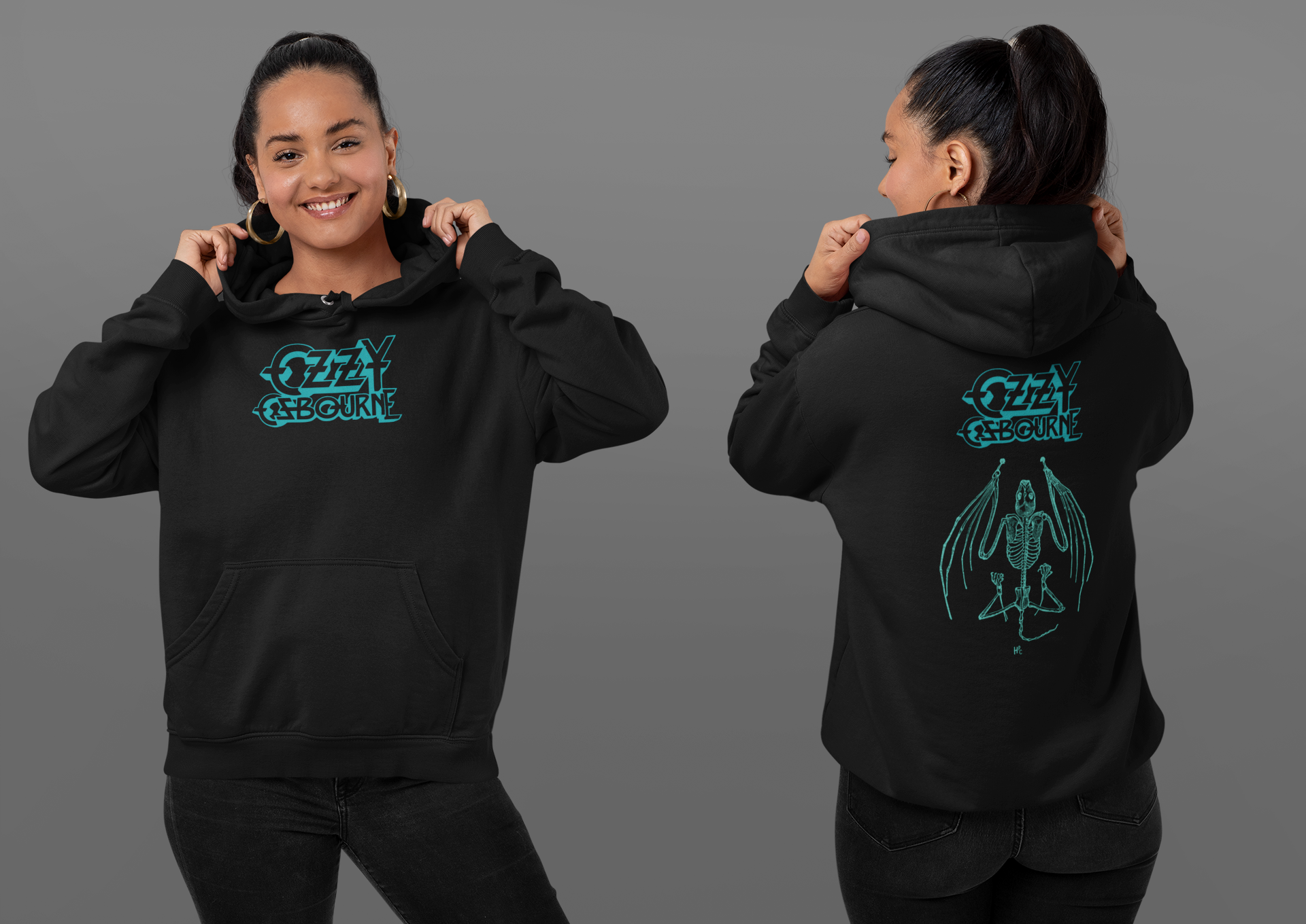 Nome do produto: CASACO MOLETOM CANGURU - OZZY BAT