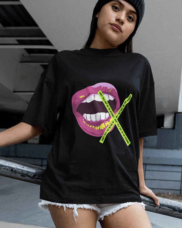 Camiseta Oversized Dont talk sh1t