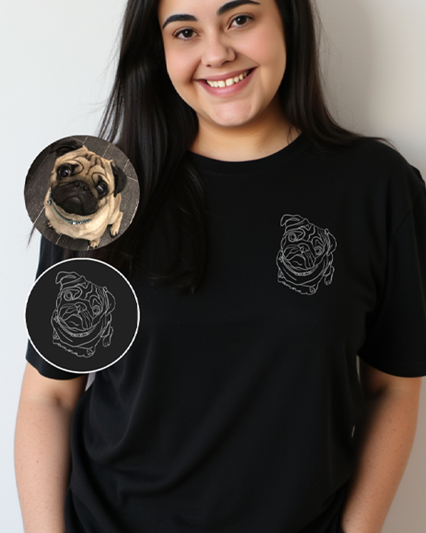 Camiseta T-shirt Personalizada Desenho Foto Arte Pet Cachorro Gato 