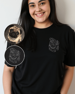 Camiseta T-shirt Personalizada Desenho Foto Arte Pet Cachorro Gato 