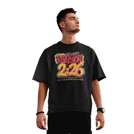 Camiseta Oversized (Frente) - Revelation 2:26