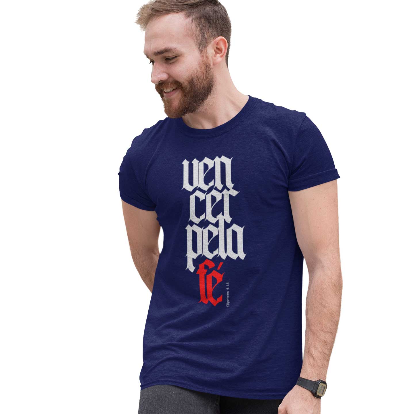 Camiseta Cristã Vencer pela Fé | Unissex Quality