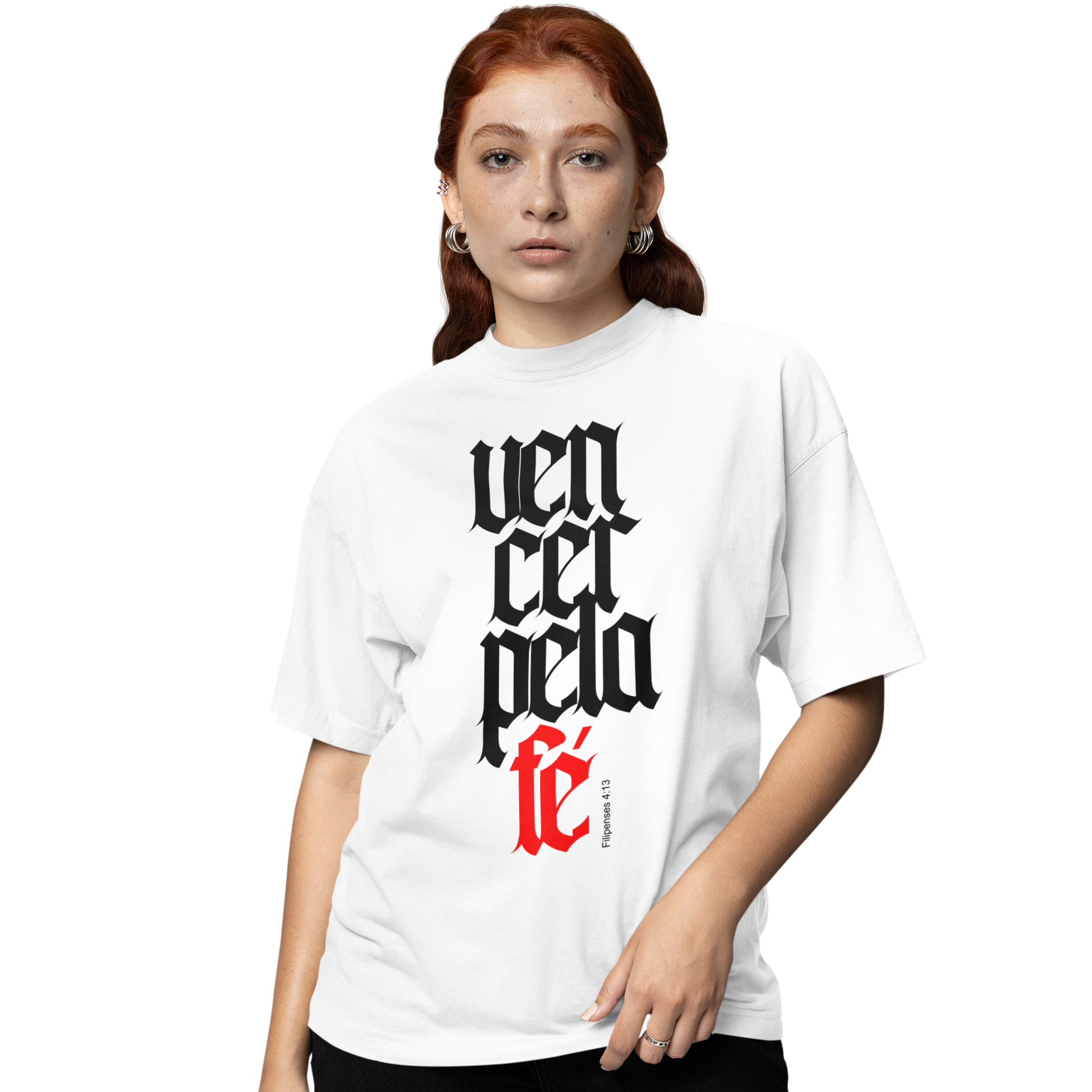 Camiseta Oversized (Frente) - Vencer pela Fé