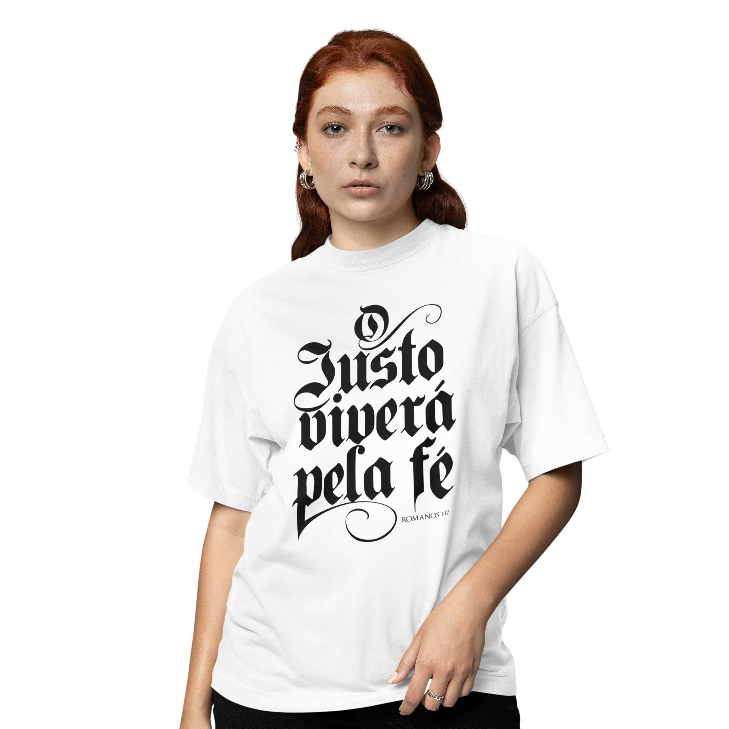 Camiseta Oversized (Frente) - Romanos 1:17