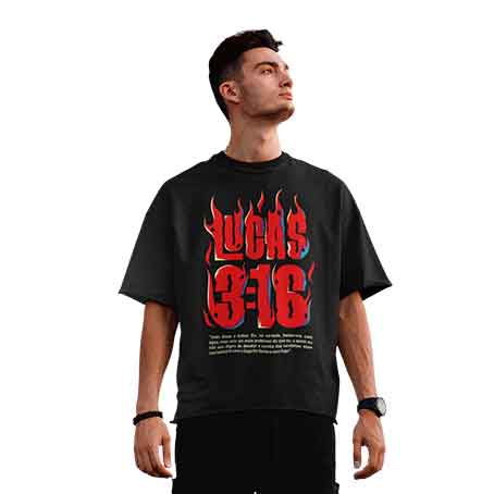 Camiseta Cristã Lucas 3:16 | Oversized