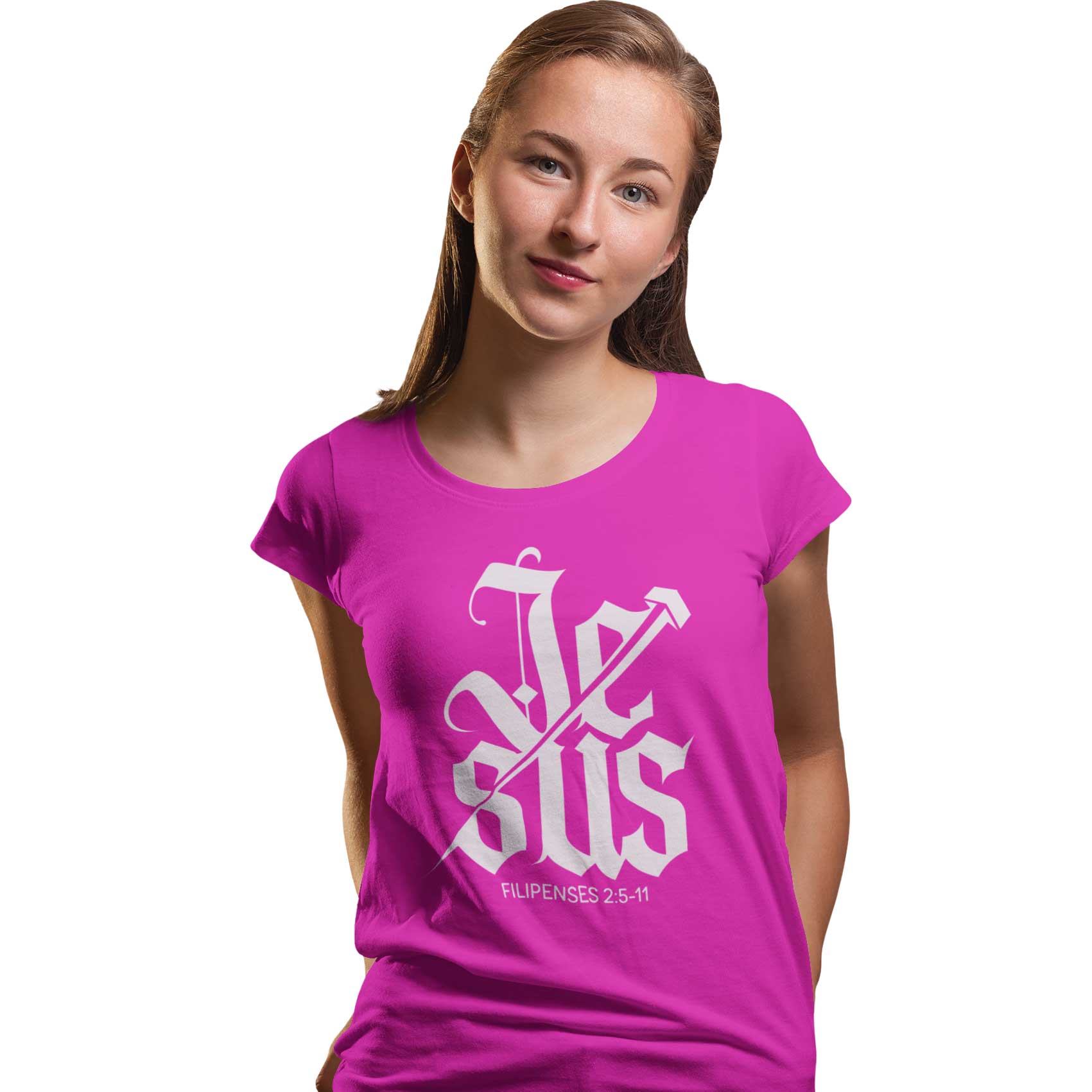 Camiseta Cristã Filipenses 2:5-11 | Baby Long Quality