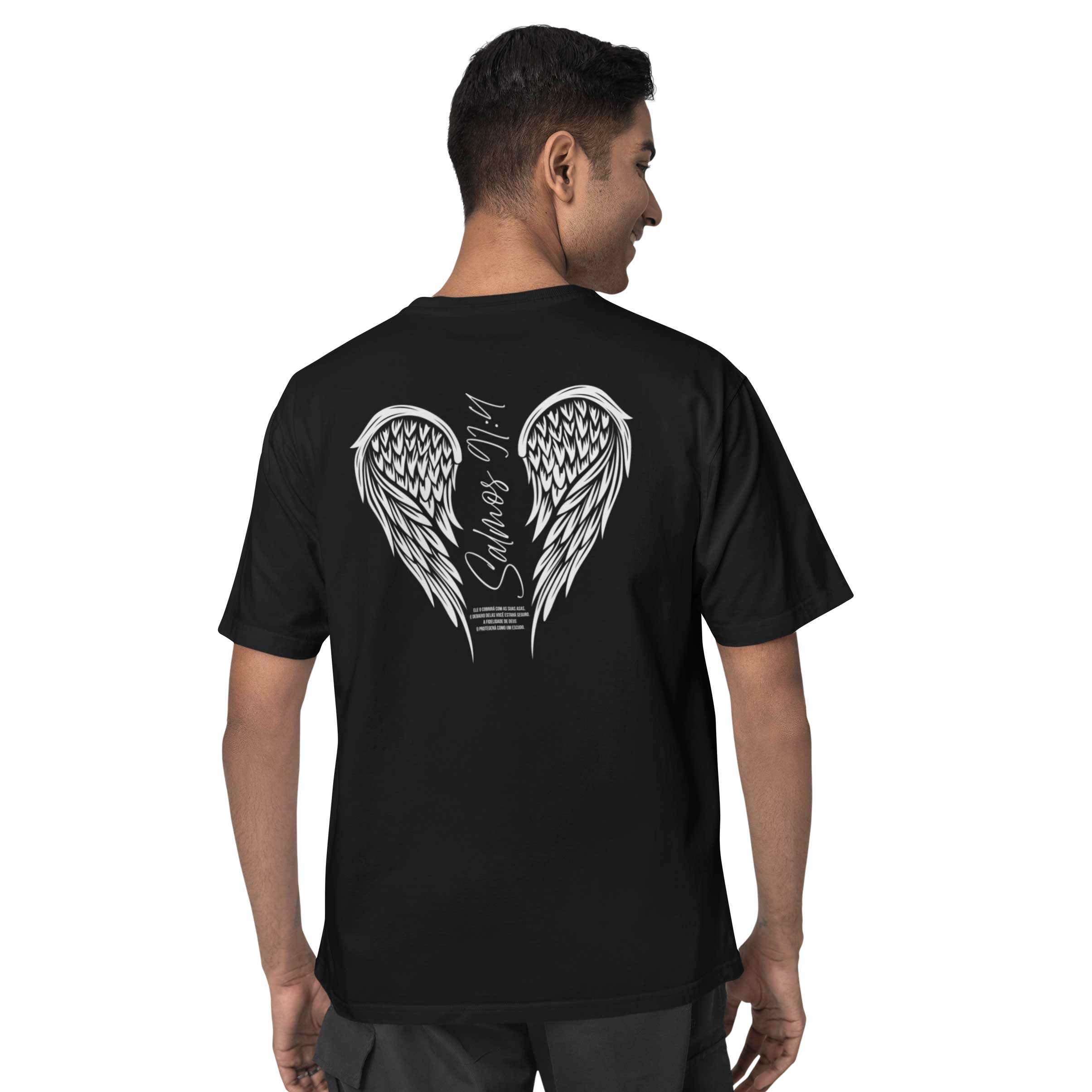 Camiseta Cristã Salmos 91:4 | Oversized