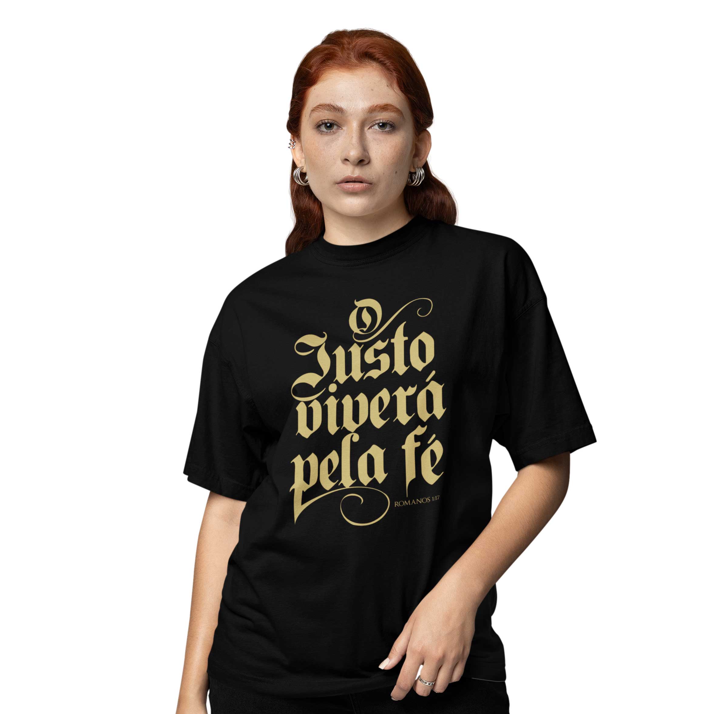 Camiseta Oversized (Frente) - Romanos 1:17