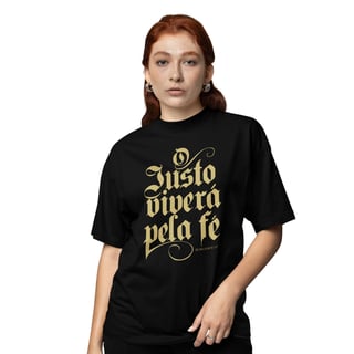 Camiseta Oversized (Frente) - Romanos 1:17