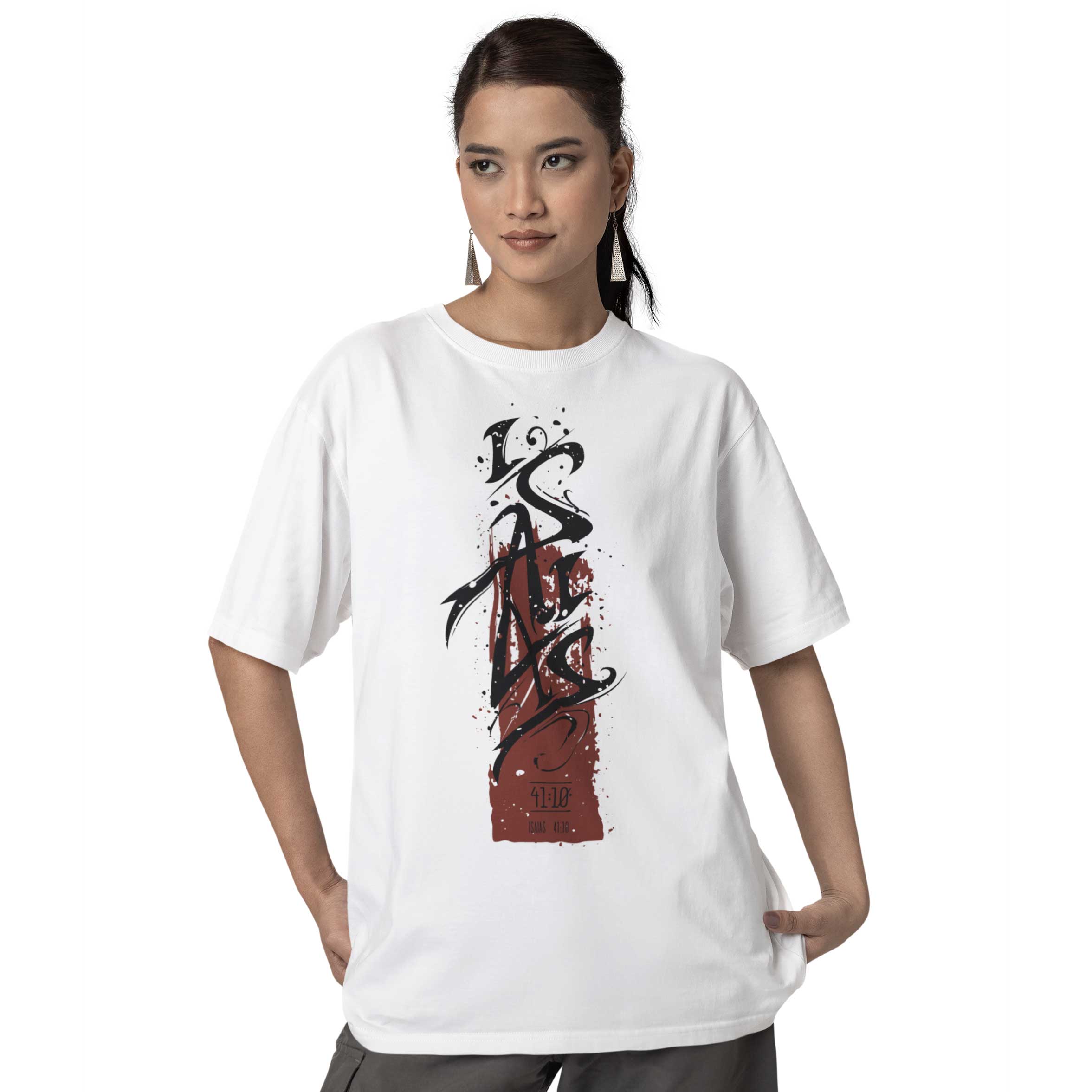 Camiseta Oversized (Frente) - Isaías 41:10