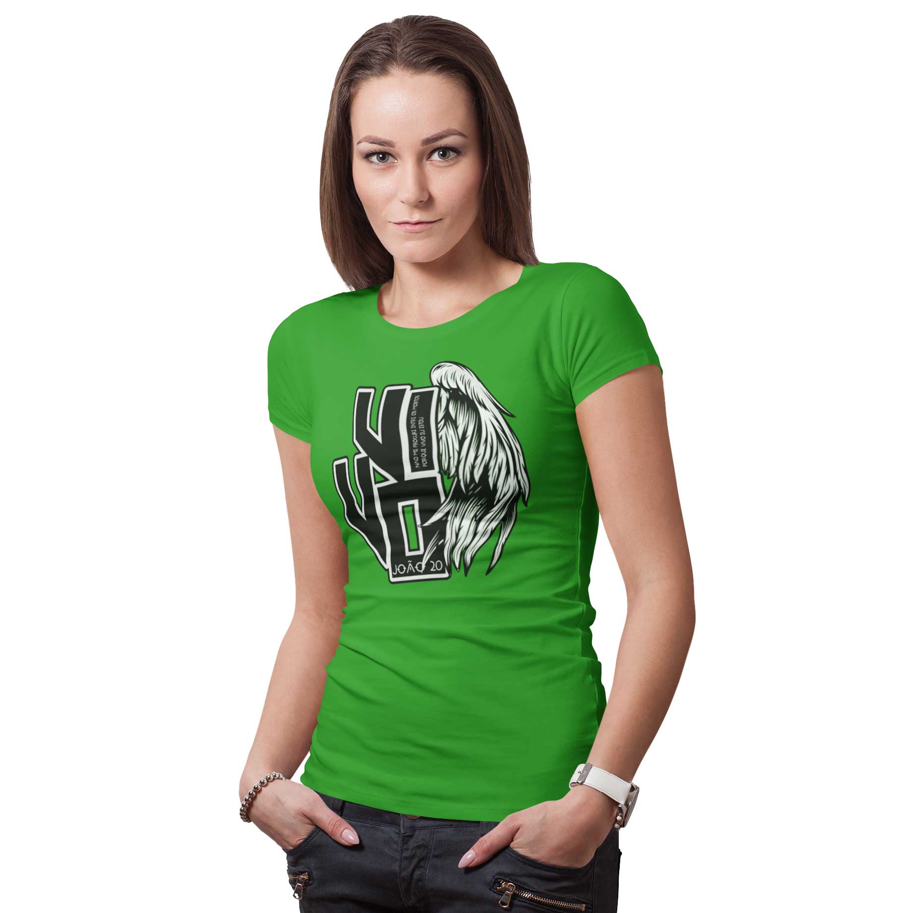 Camiseta Cristã João 20 | Baby Long Quality