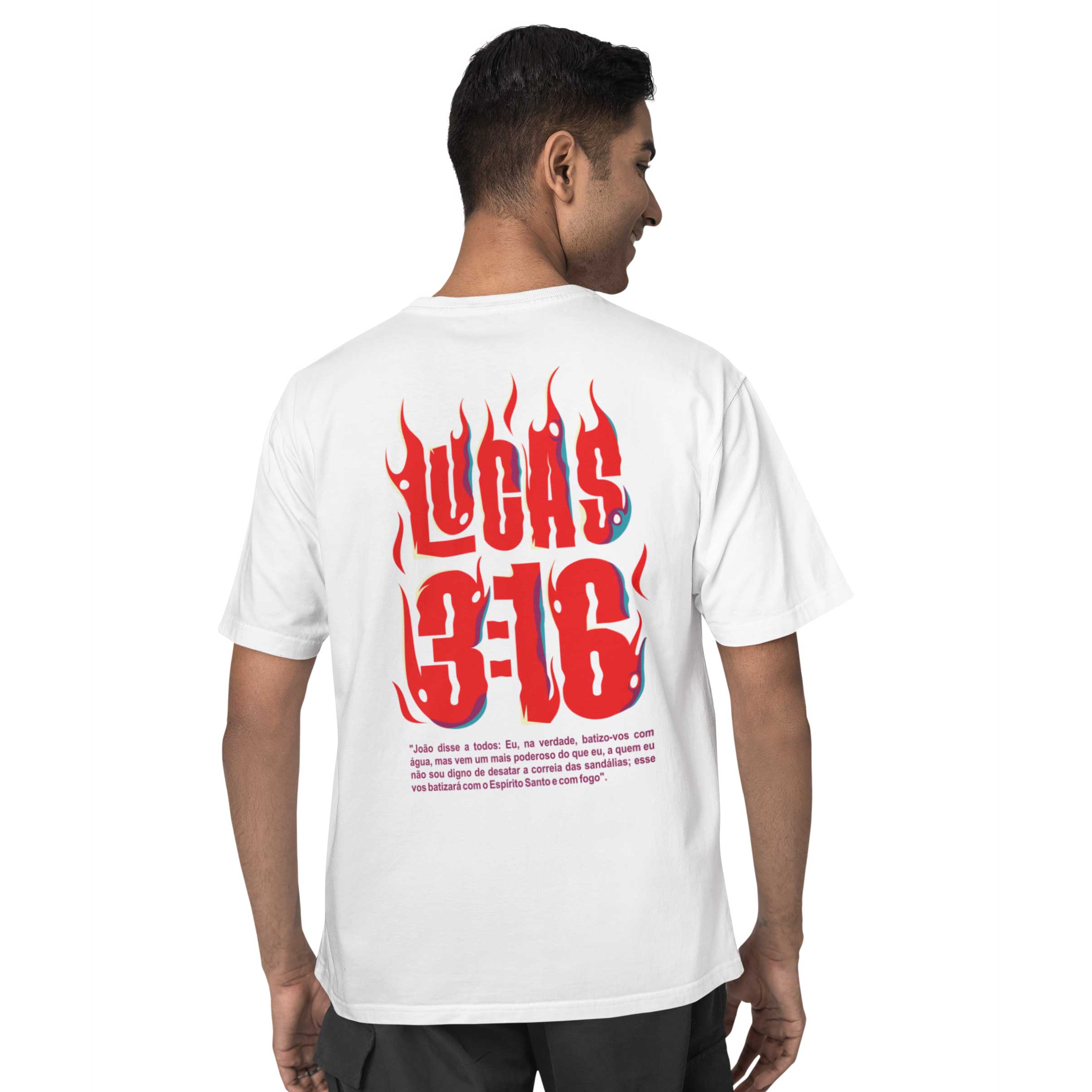 Camiseta Cristã Lucas 3:16 | Oversized