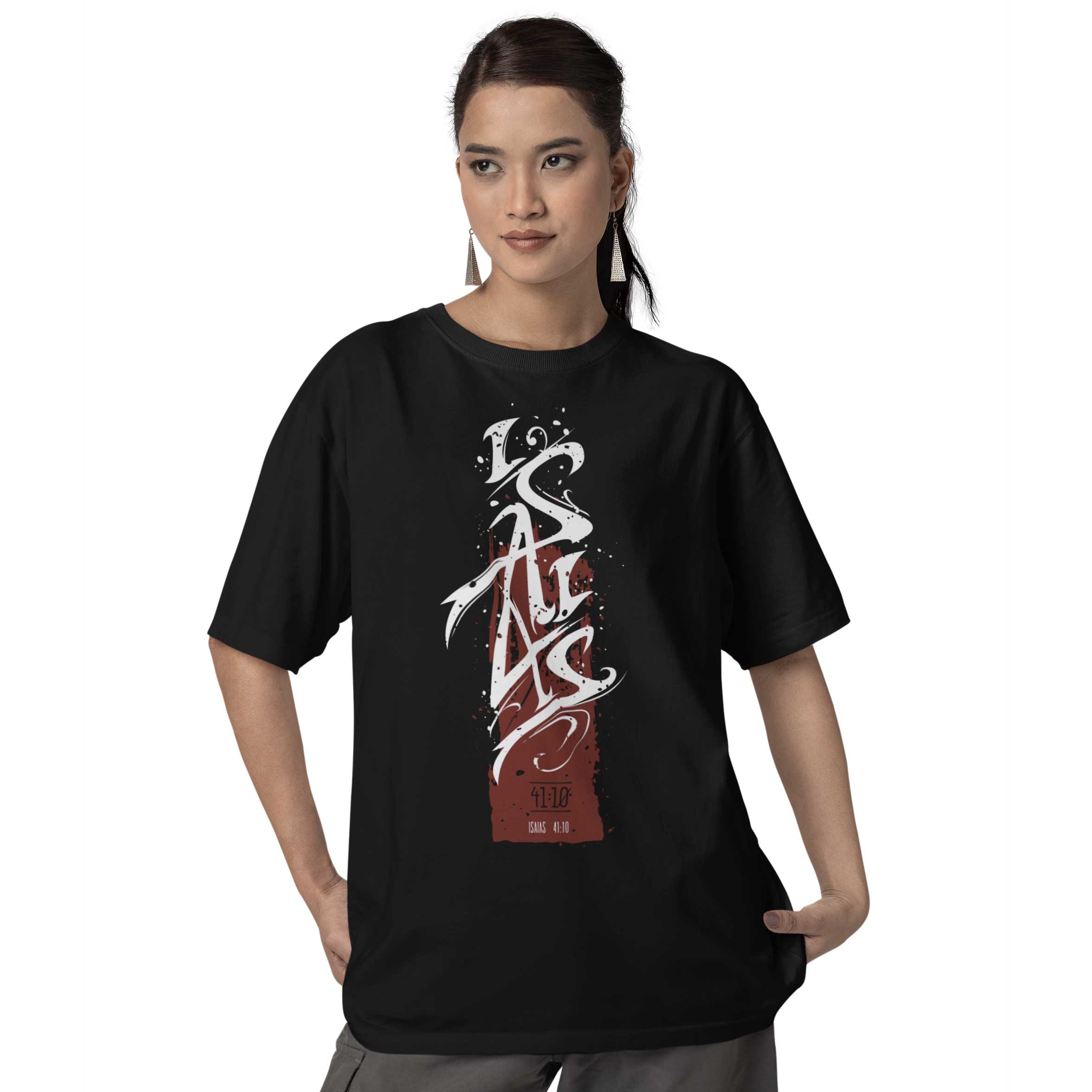 Camiseta Oversized (Frente) - Isaías 41:10