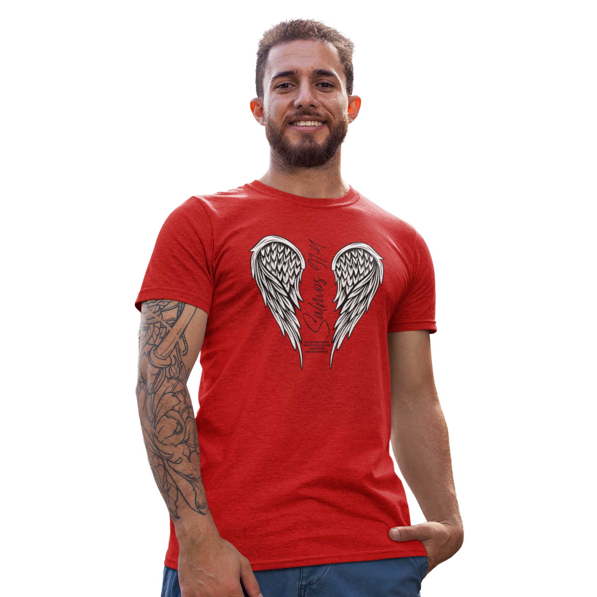 Camiseta Cristã Salmos 91:4 | Unissex Quality