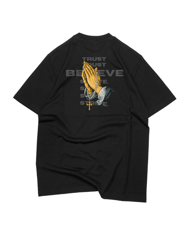 Nome do produto: Camiseta Oversized Believe Preta