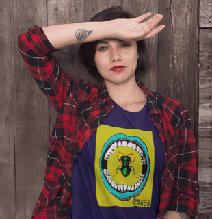 Camiseta - Coleção Ilustra - Boca Azul