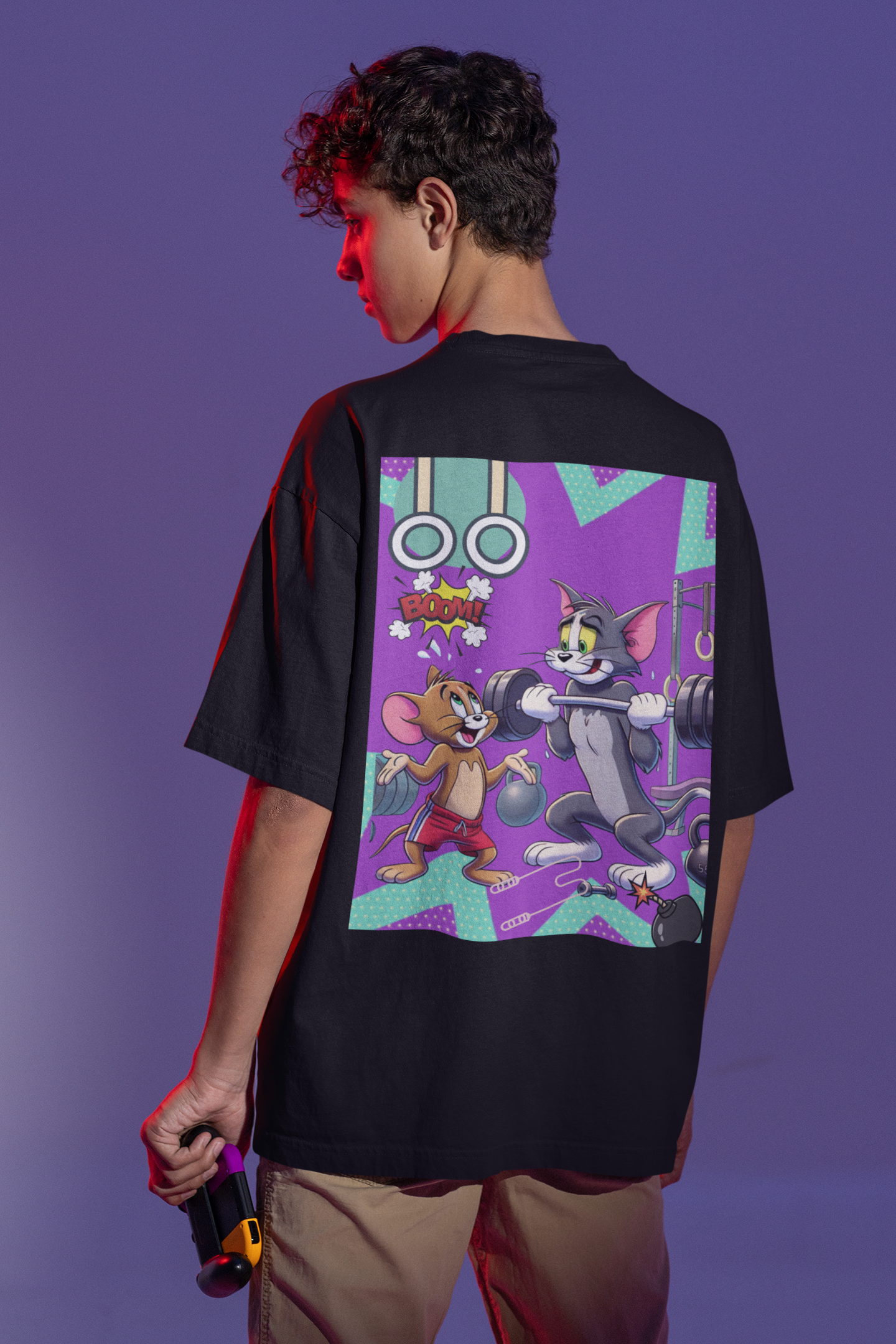 Nome do produto: Camiseta Oversized Tom e Jerry