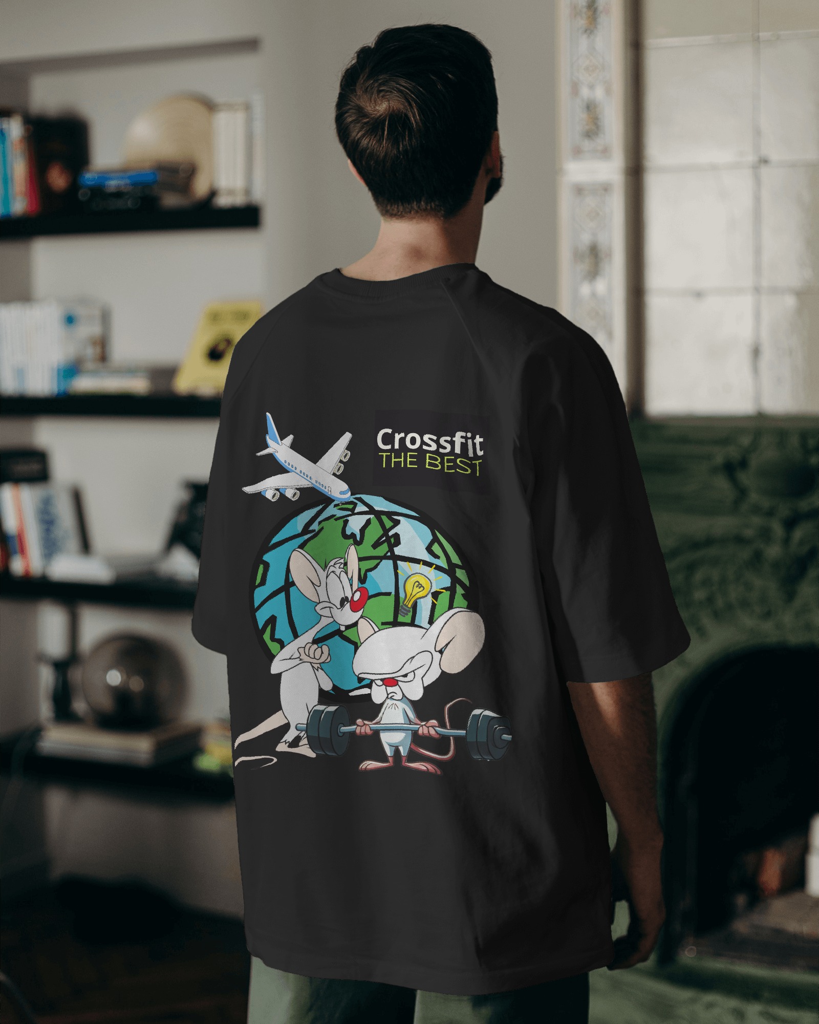 Nome do produto: Camiseta Oversized Pink e o Cérebro