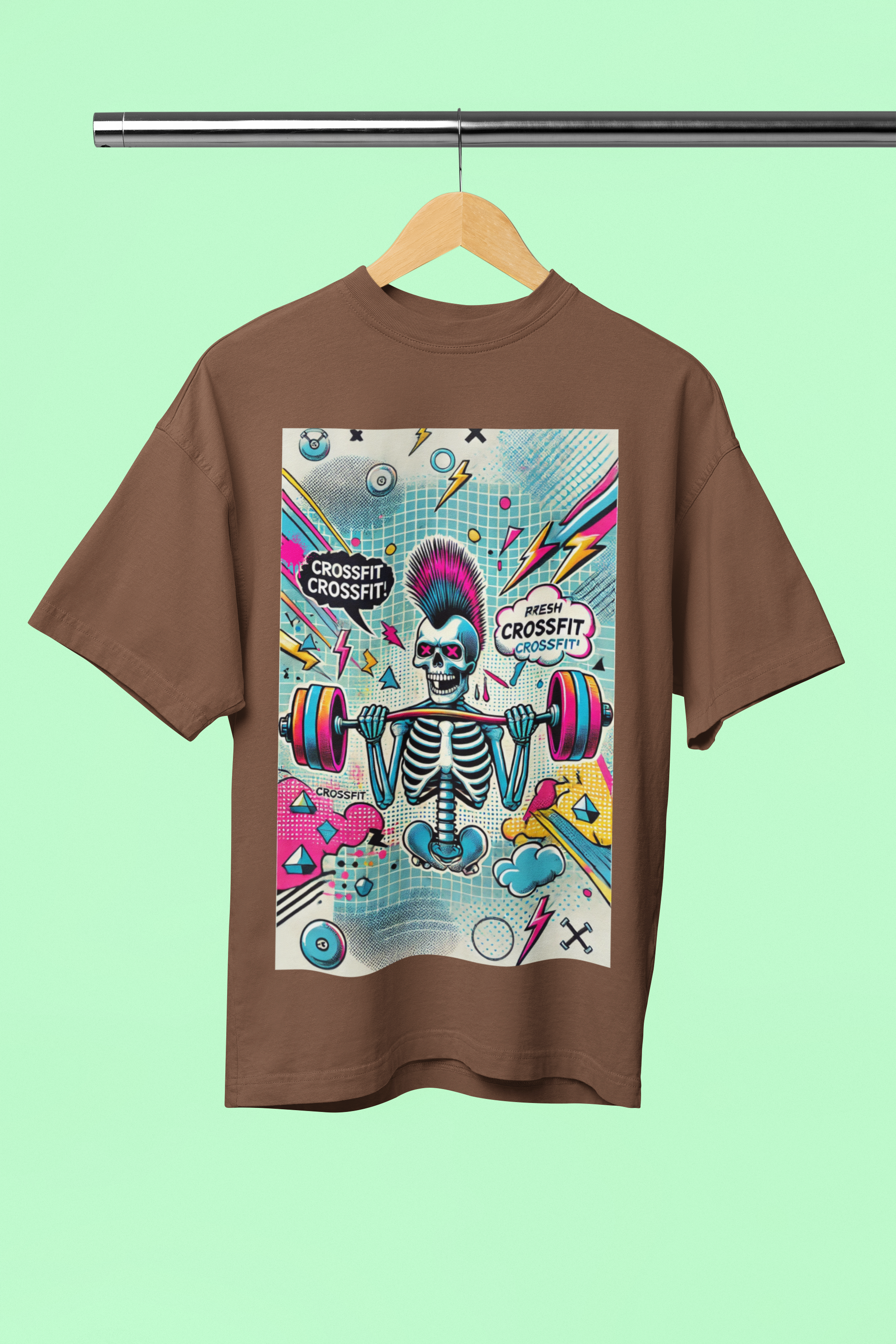 Nome do produto: Camiseta Oversized  Estampa skull color