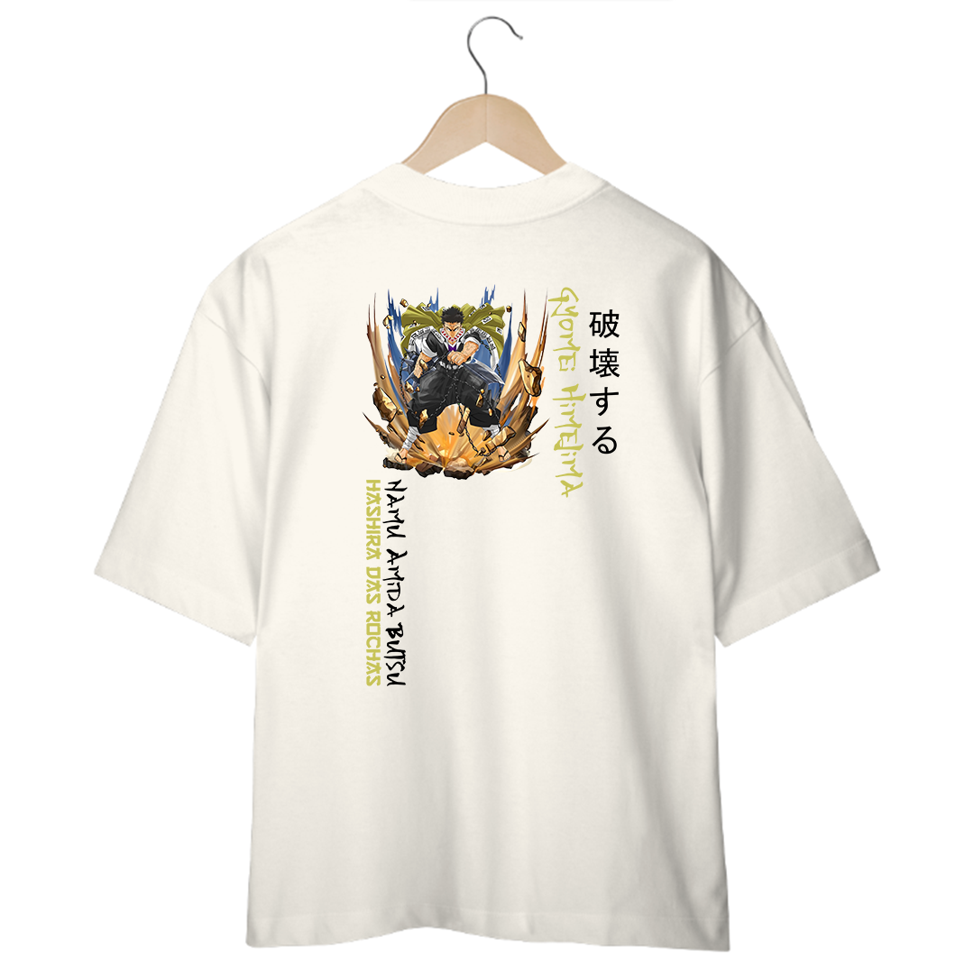 Camiseta Oversized Branca/Off-White -  Hashira das Rochas
