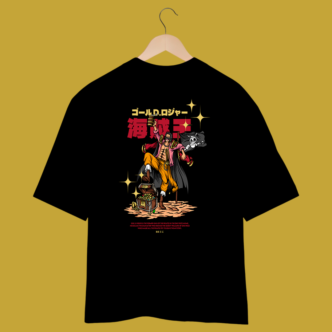 Camiseta Oversized - One Piece - Gol D. Roger