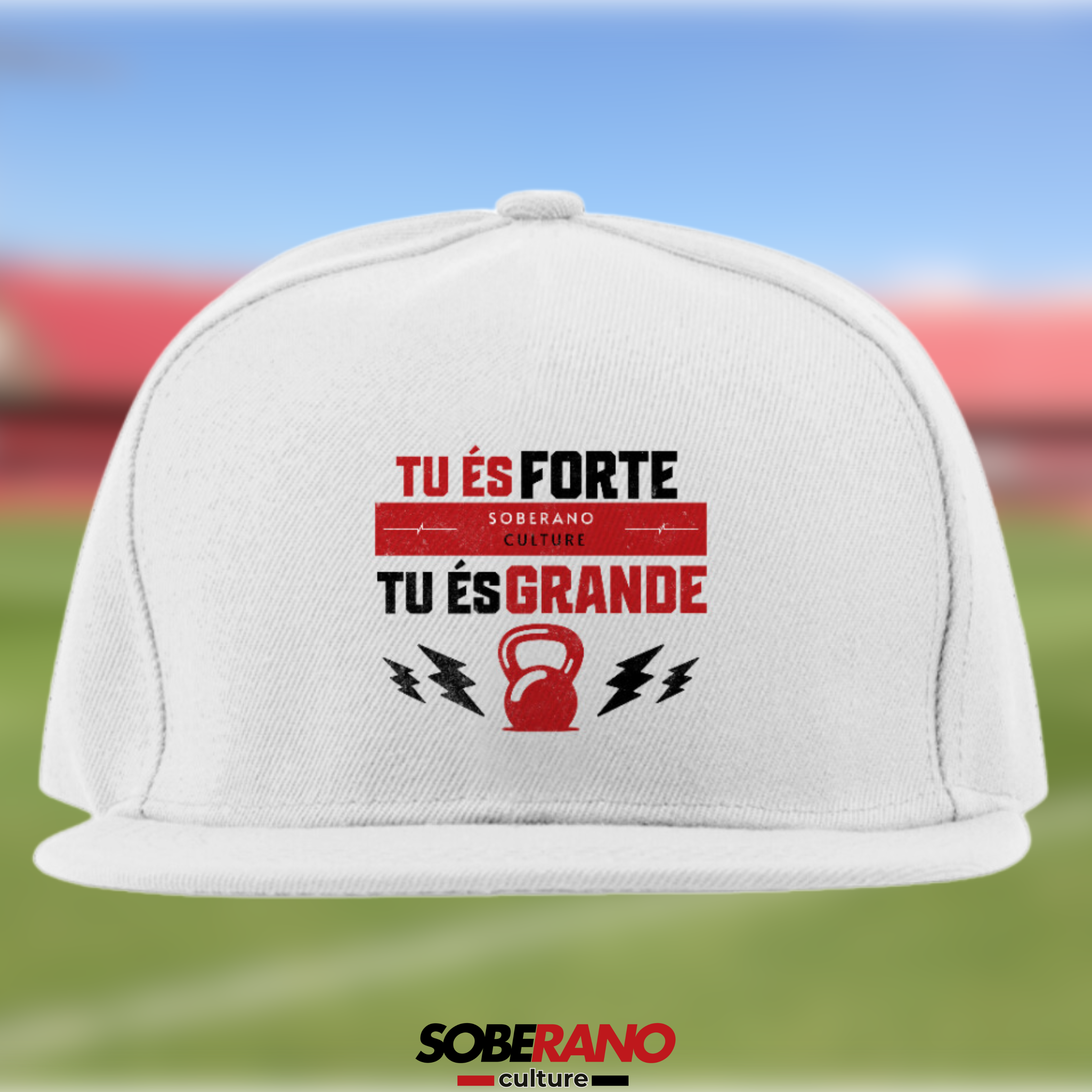 Boné Quality Soberano Culture BRANCO TU ÉS FORTE TU ÉS GRANDE- 