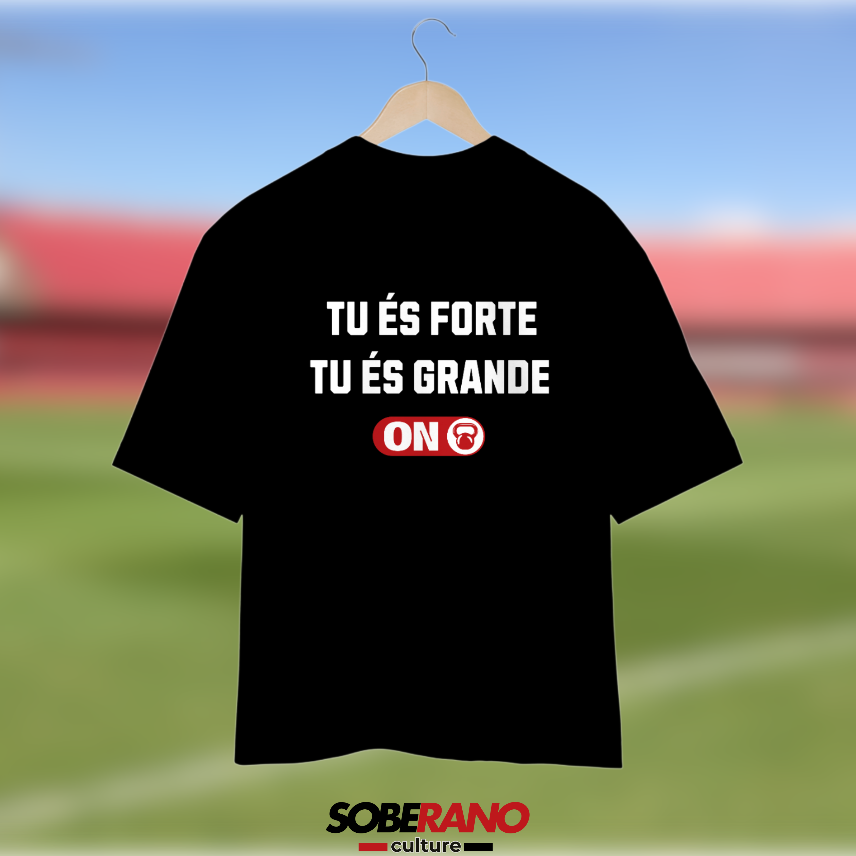 Camisa Oversize Soberano Culture TU ÉS FORTE TU ÉS GRANDE -  ESCURO - 