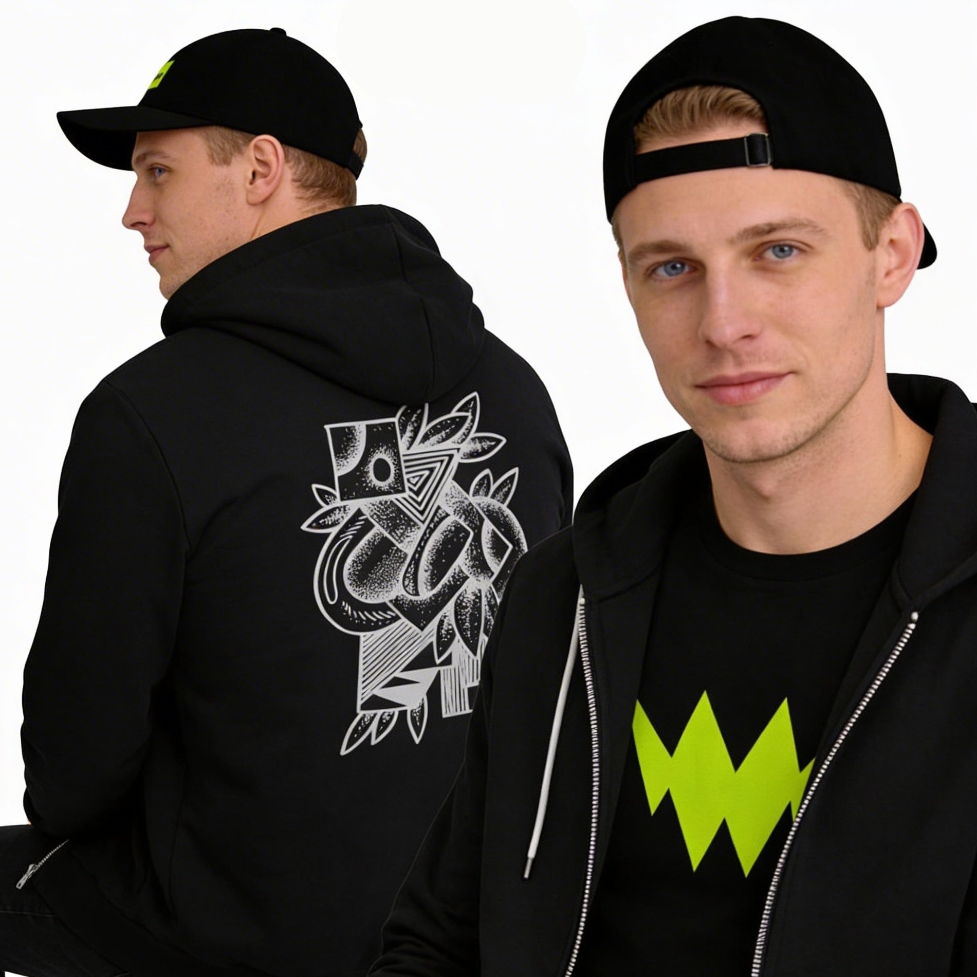 Moletom com Ziper Estampado