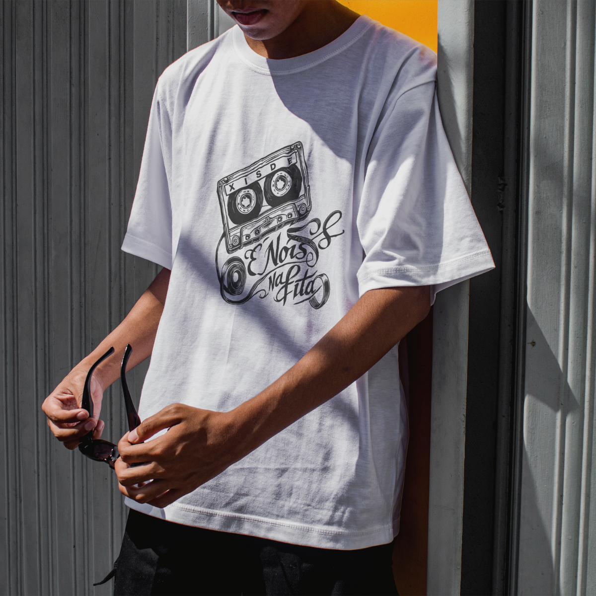 Nome do produto: Camiseta Plus Size - É Nóis na Fita - Estilo Autêntico e Brasileiro xD