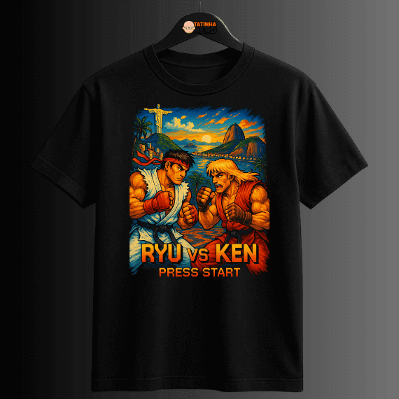 Camiseta Street Fighter Ryu e Ken