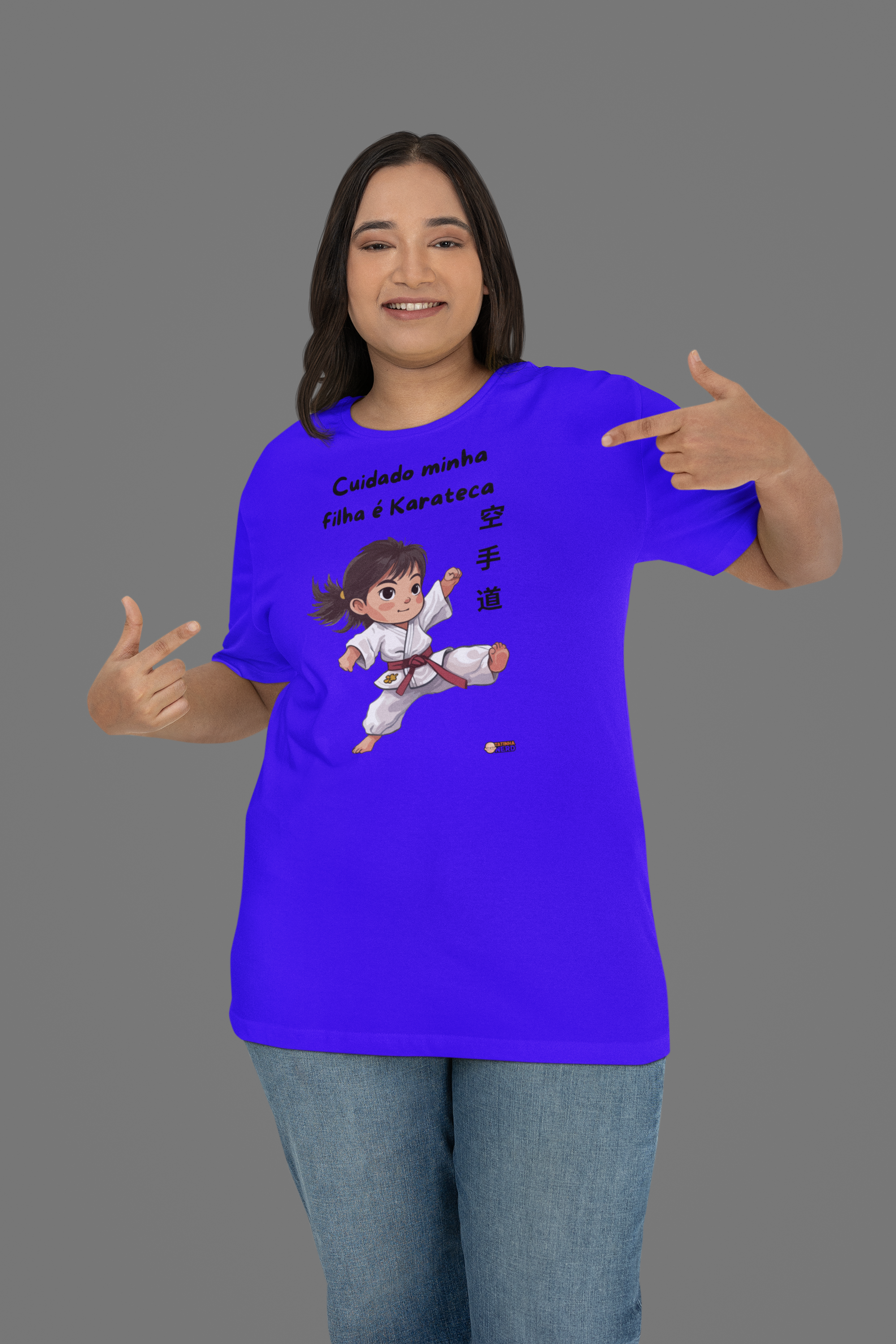Camiseta - Cuidado minha filha é Karateca