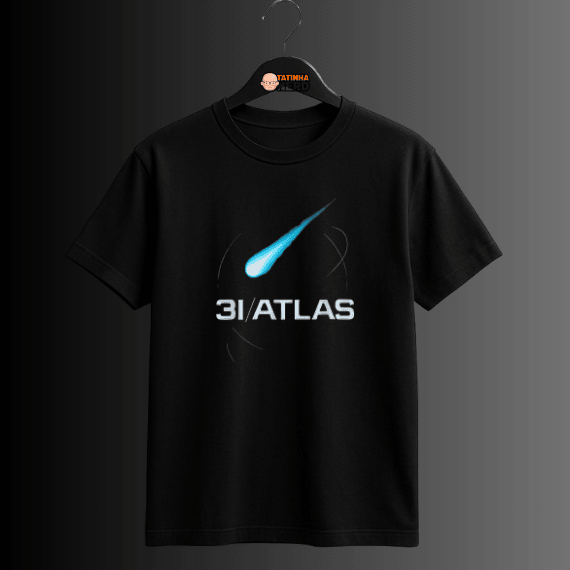 Camiseta astronomia 3i/atlas (cometa azul)