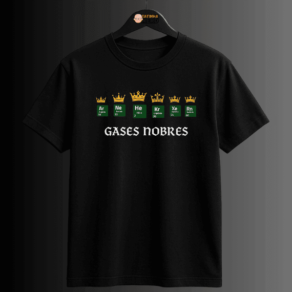 Camiseta Nerd Gases Nobres