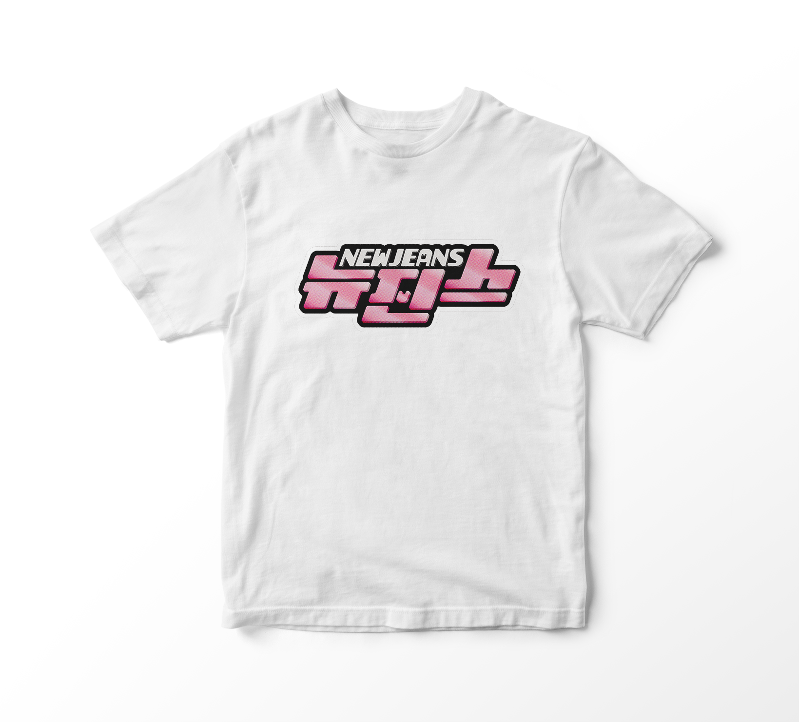Nome do produto: Camiseta New Jeans - New Jeans Korean LOGO (branca)