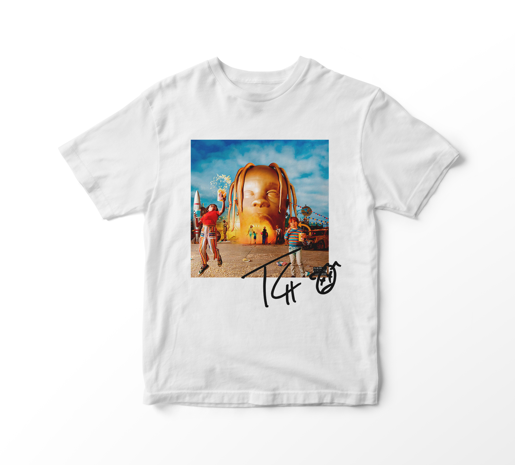 Nome do produto: Camiseta Travis Scott - Astroworld Album Cover (branca)