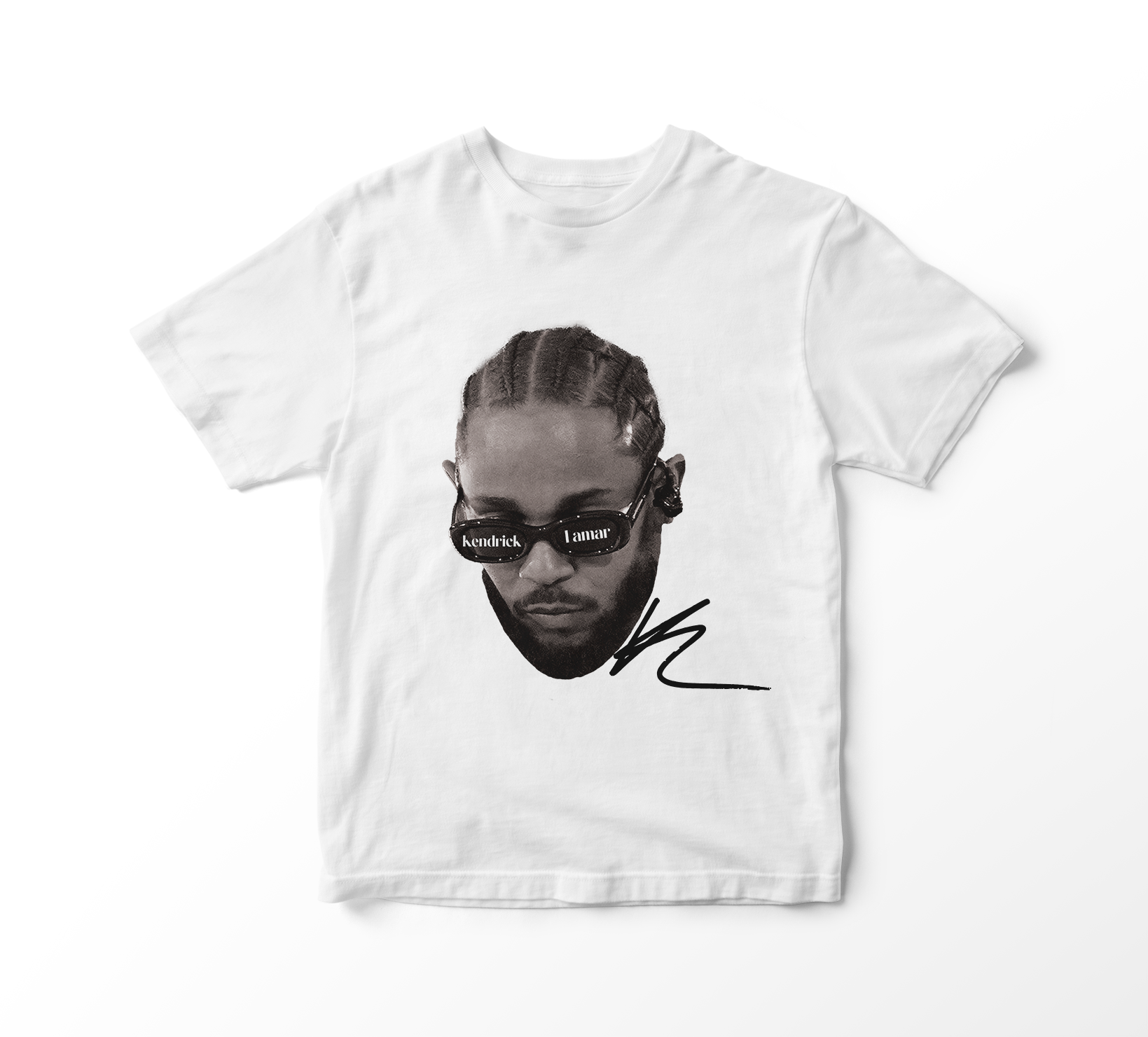 Nome do produto: Camiseta Kendrick Lamar - Glasses (branca)
