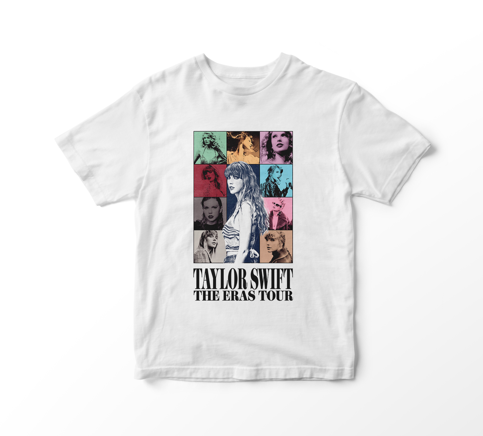 Nome do produto: Camiseta Taylor Swift - The Eras Tour Phases (branca)