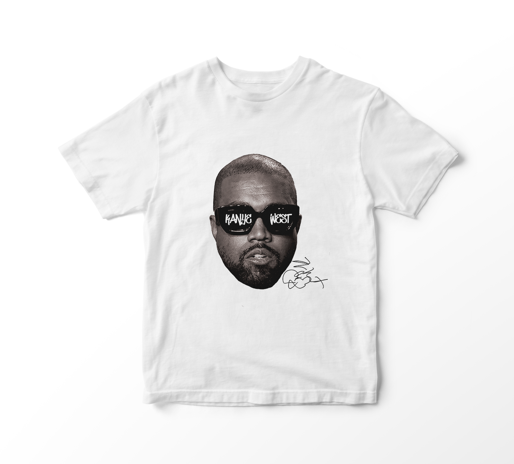 Nome do produto: Camiseta Kanye West - Glasses (branca)