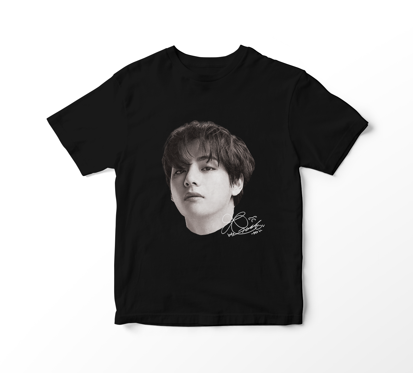 Nome do produto: Camiseta BTS - V Faces (preta)